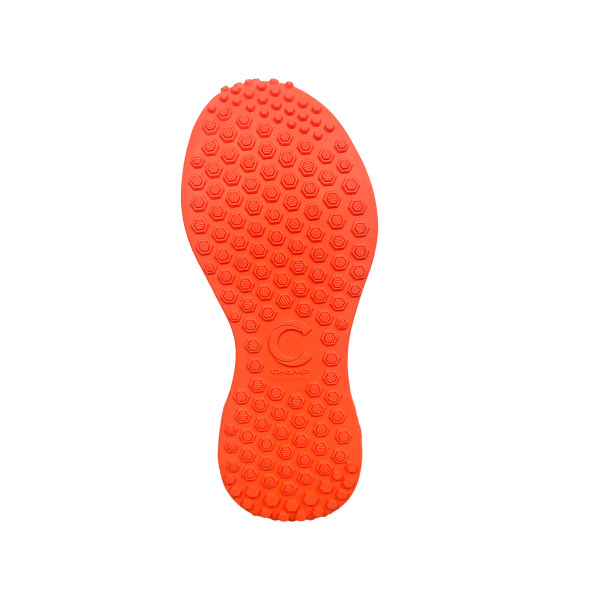 Champ C300 Rubber – Cricket Shoes – White and Orange - Image 4