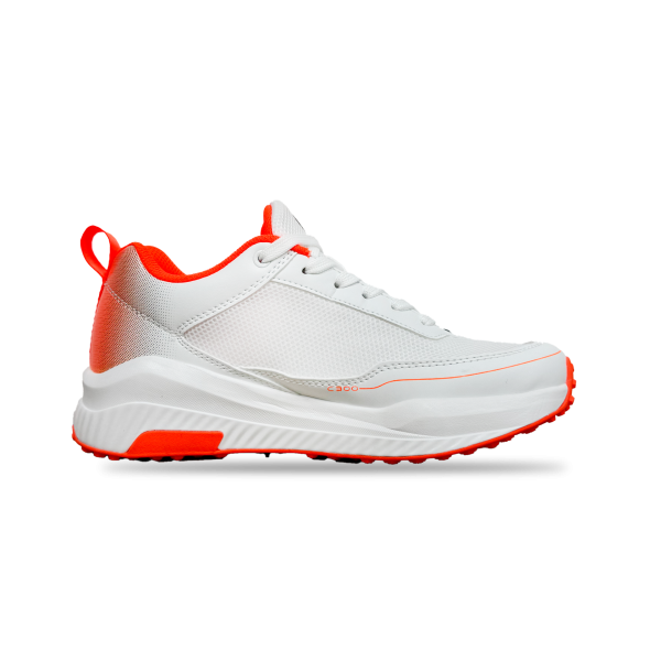 Champ C300 Rubber – Cricket Shoes – White and Orange - Image 3