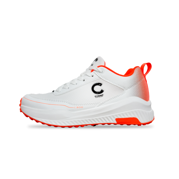 Champ C300 Rubber – Cricket Shoes – White and Orange - Image 2